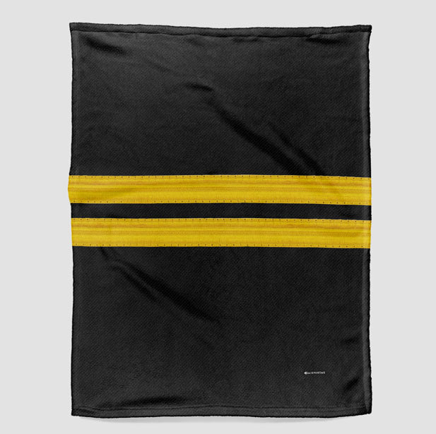 Black Pilot Stripes - Blanket - Airportag