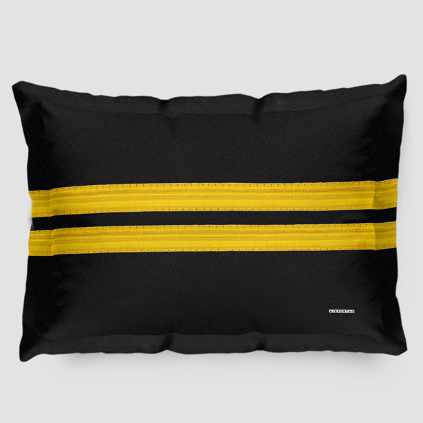 Black Pilot Stripes - Pillow Sham - Airportag