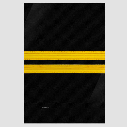 Black Pilot Stripes - Poster - Airportag