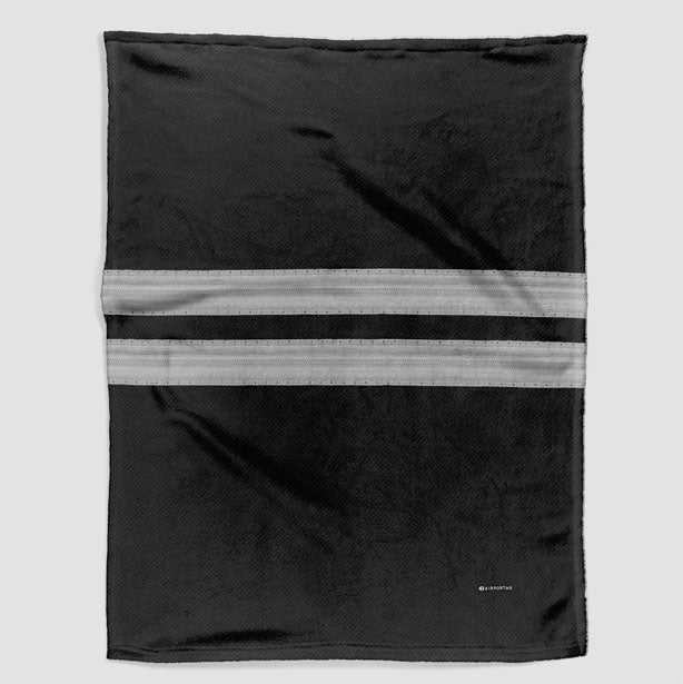 Black Pilot Stripes - Blanket - Airportag