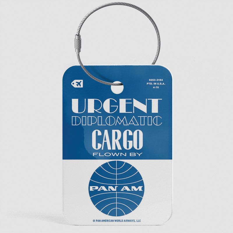 Pan Am - Cargaison diplomatique urgente - Étiquette de bagage