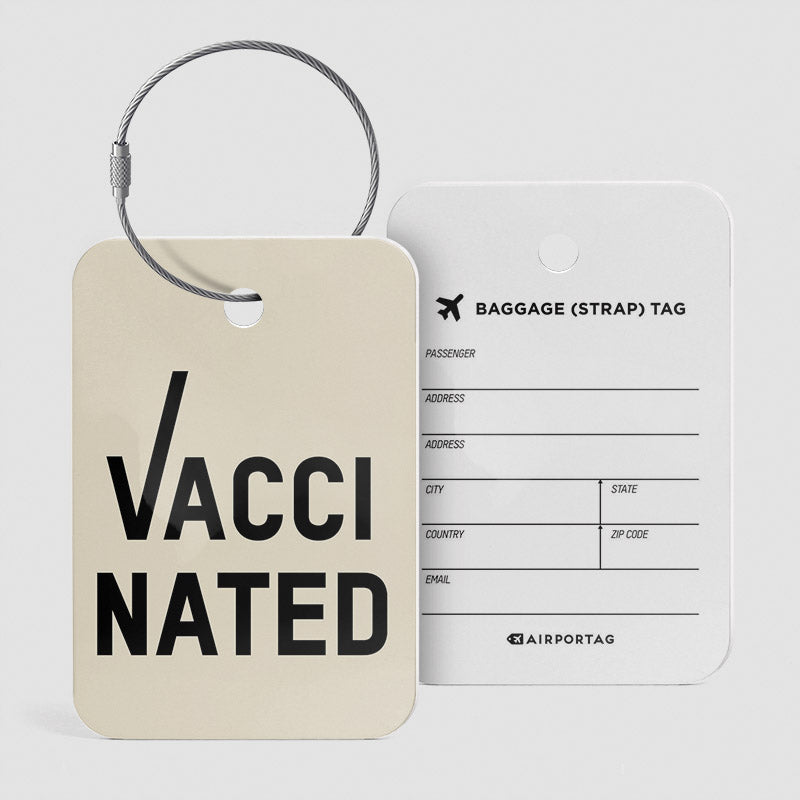 Vacciné - Étiquette de bagage