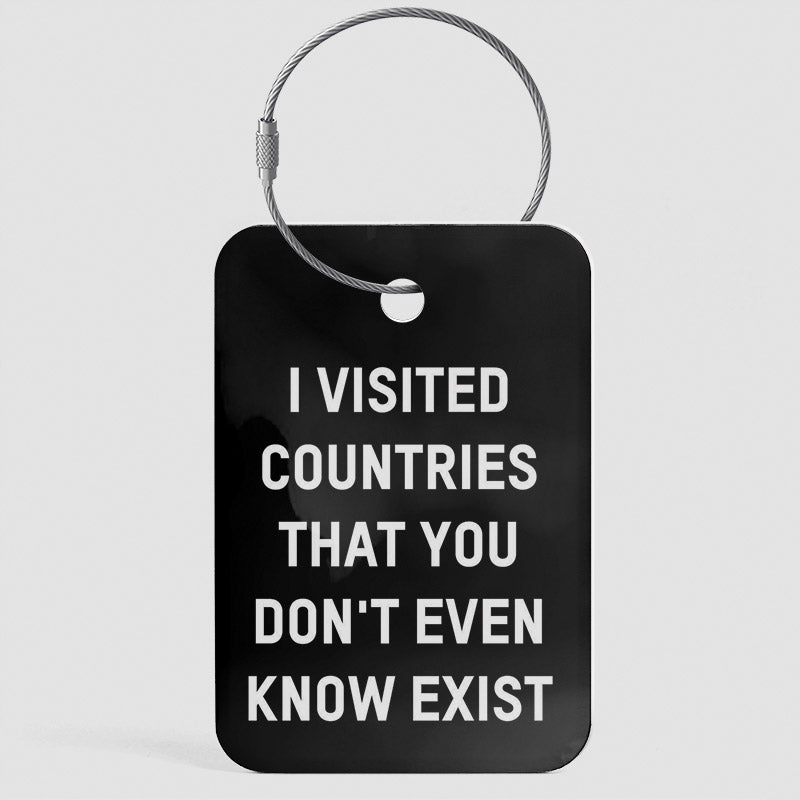 Pays visités - Étiquette de bagage