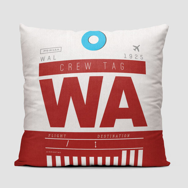 WA - Throw Pillow - Airportag