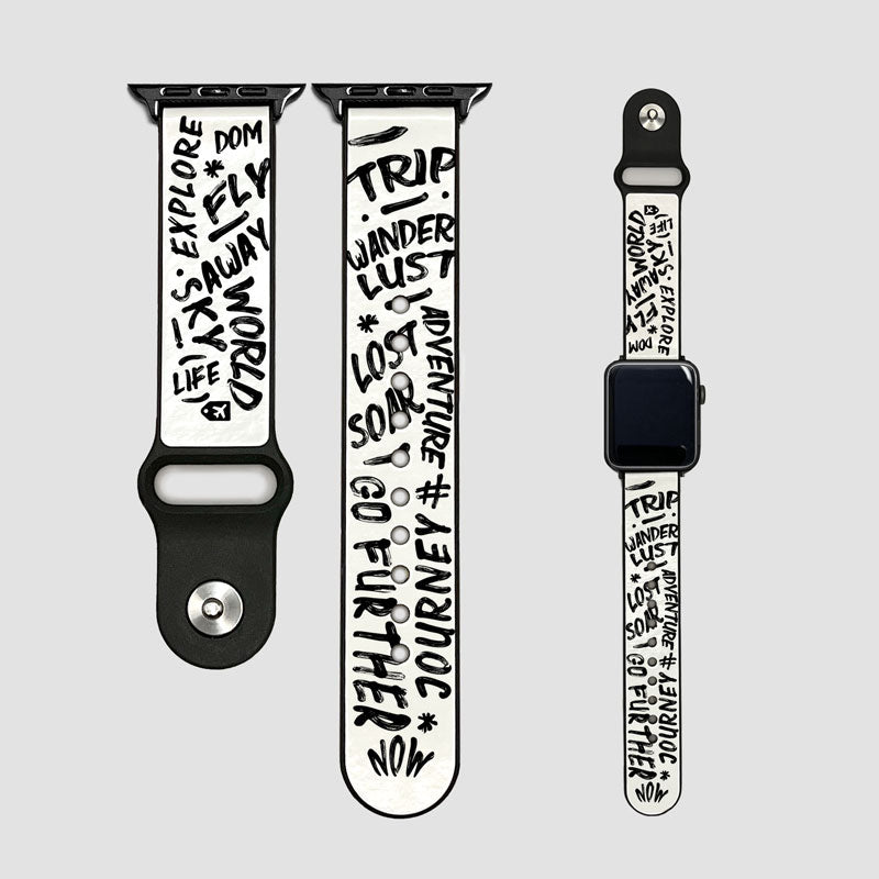 Mots Wanderlust - Bracelet Apple Watch