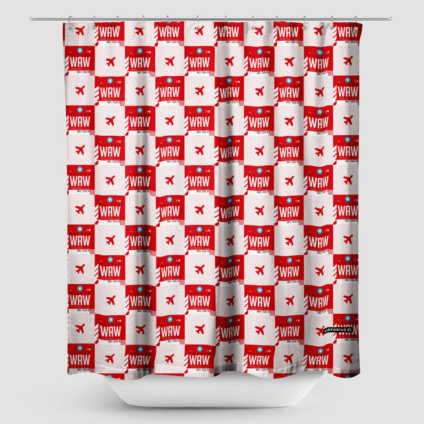 WAW - Shower Curtain - Airportag