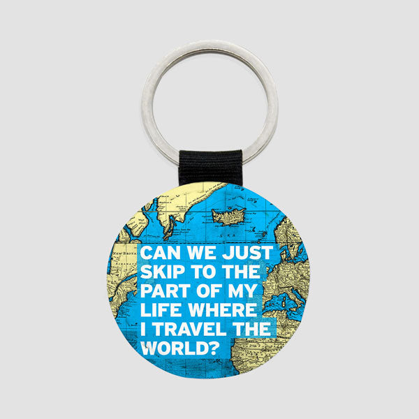 Can We Just - World Map - Round Keychain