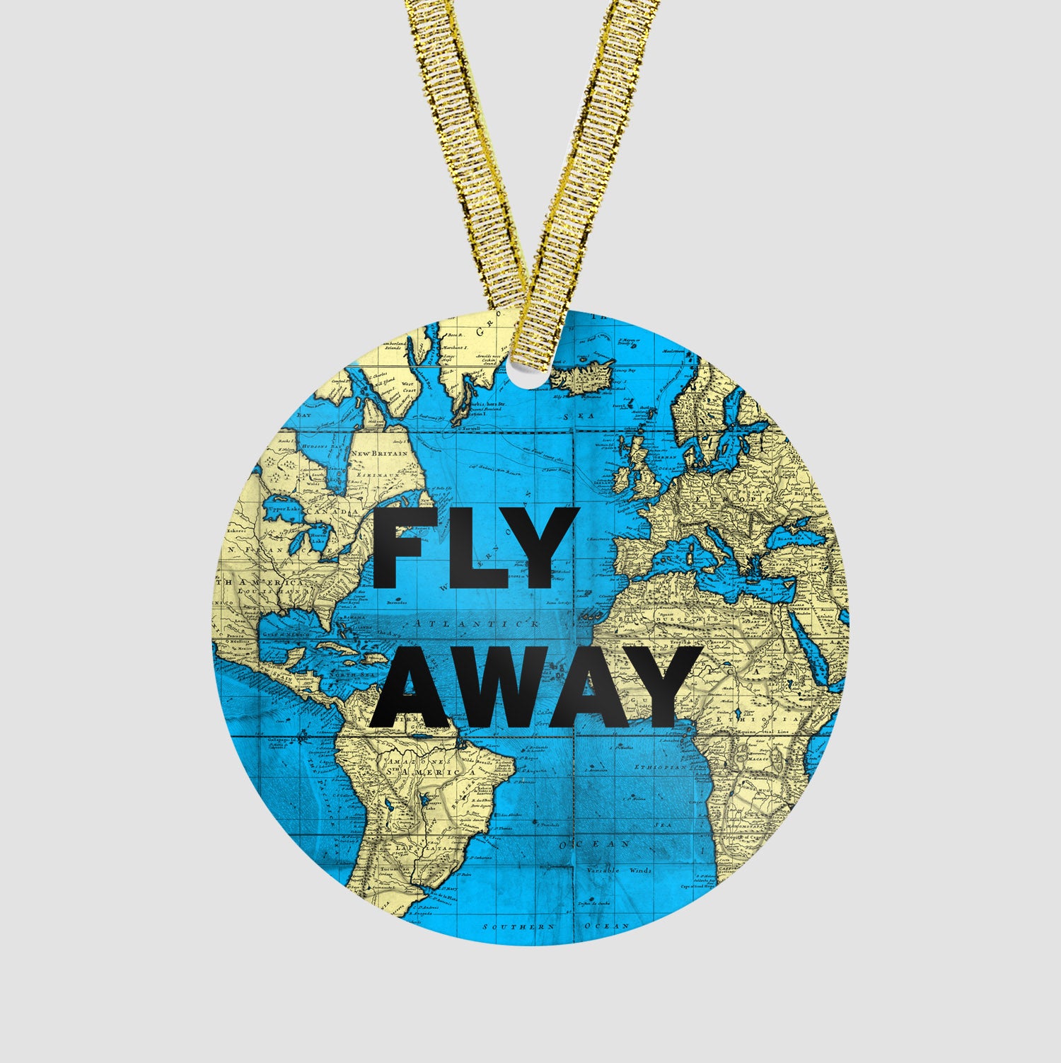 Fly Away - World Map - Ornament - Airportag