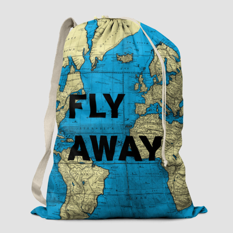 Fly Away - World Map - Laundry Bag - Airportag
