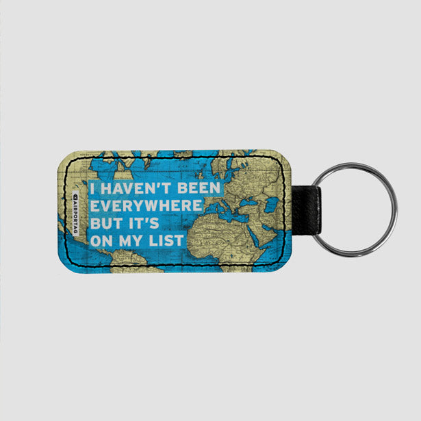 I Haven't Been - World Map - Leather Keychain - Airportag