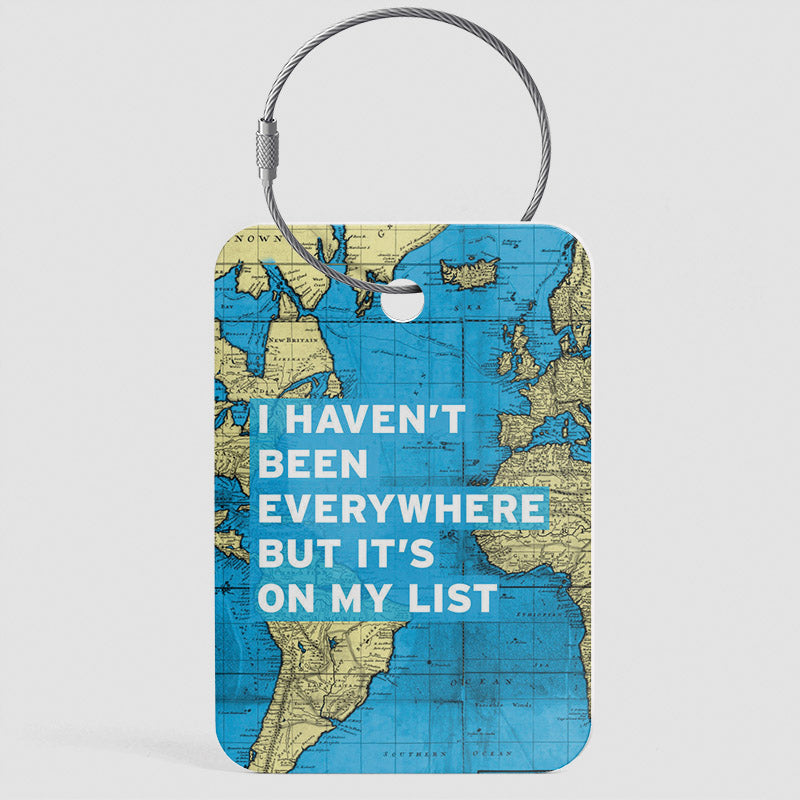 Je n'y suis pas allé - Carte du monde - Étiquette de bagage