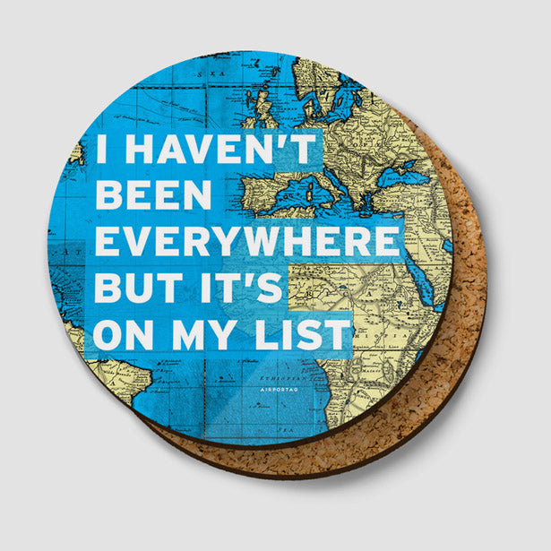 I Haven't Been - World Map - Round Coaster - Airportag