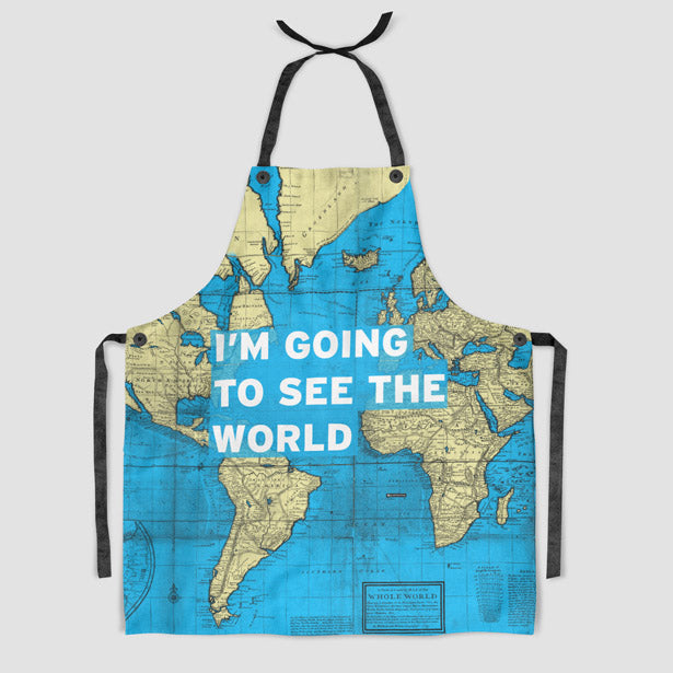 I'm Going - World Map - Kitchen Apron - Airportag