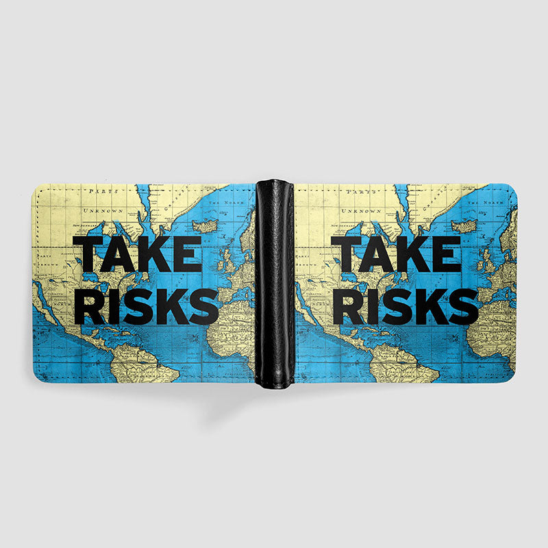Take Risks - World Map - Men's Wallet