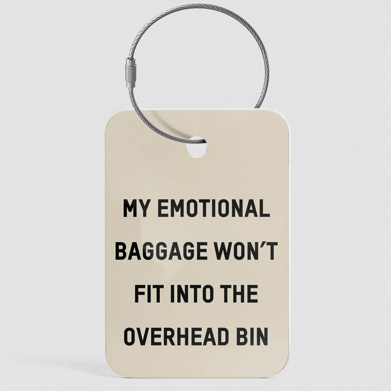 Mon bagage émotionnel ne rentre pas - Étiquette de bagage