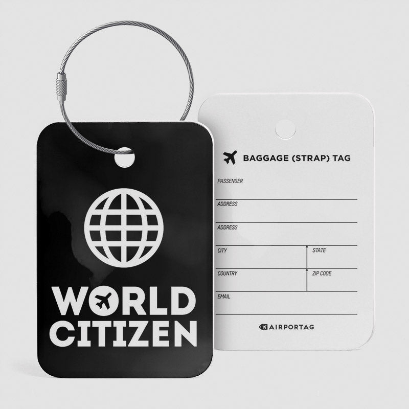 Citoyen du monde - Étiquette de bagage