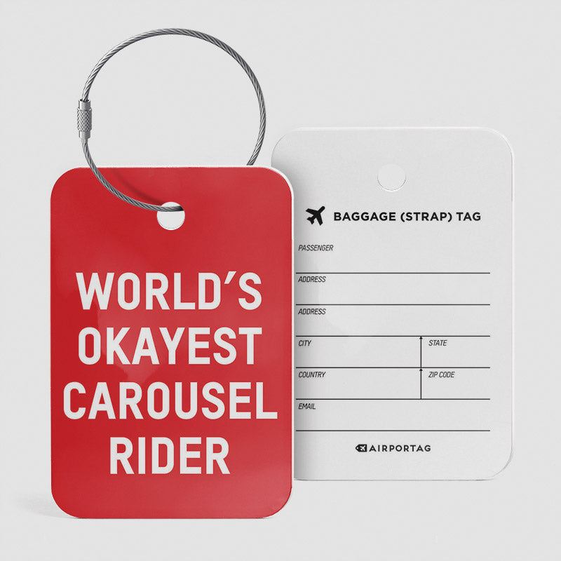 Le cavalier de carrousel le plus correct du monde - Étiquette de bagage