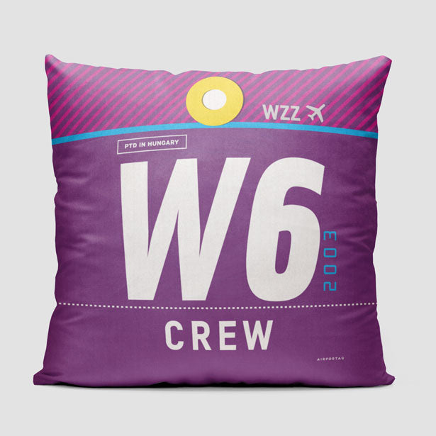W6 - Throw Pillow - Airportag