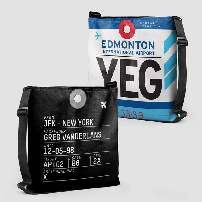 Tote Bag YEG Edmonton Airport Leduc IATA code YEG
