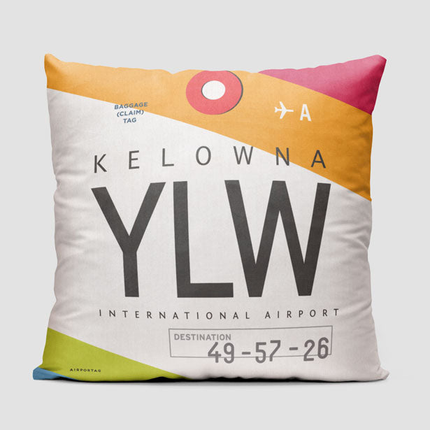 YLW - Throw Pillow - Airportag