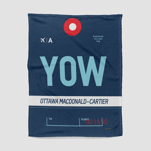 Throw Blanket YOW Airport Code Pattern throw-blanket-yow-airport-code-pattern