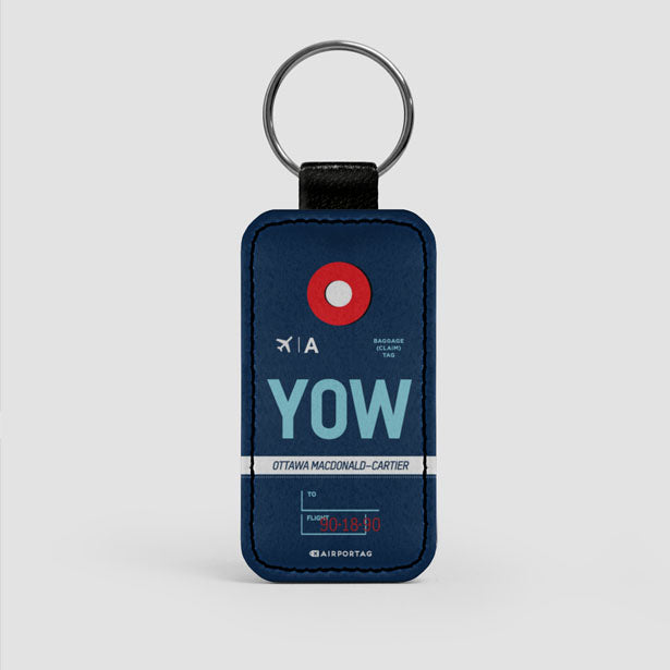 YOW - Leather Keychain - Airportag