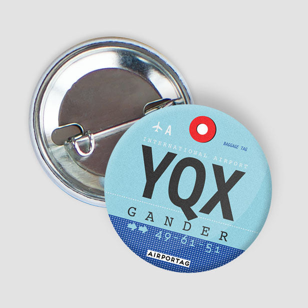 YQX - Button - Airportag