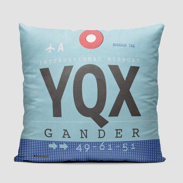 YQX - Throw Pillow - Airportag