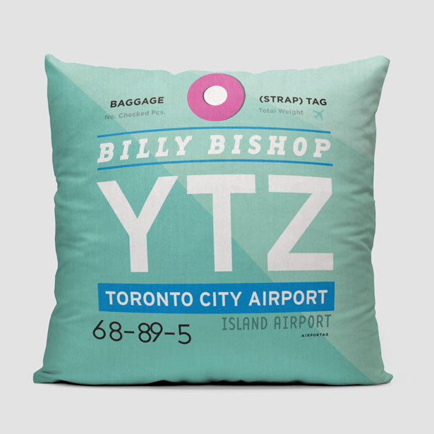 YTZ - Throw Pillow - Airportag