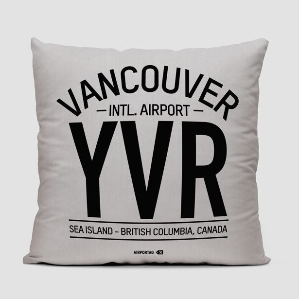 YVR Letters - Throw Pillow - Airportag