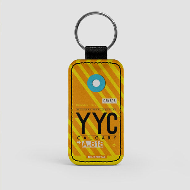 YYC - Leather Keychain - Airportag