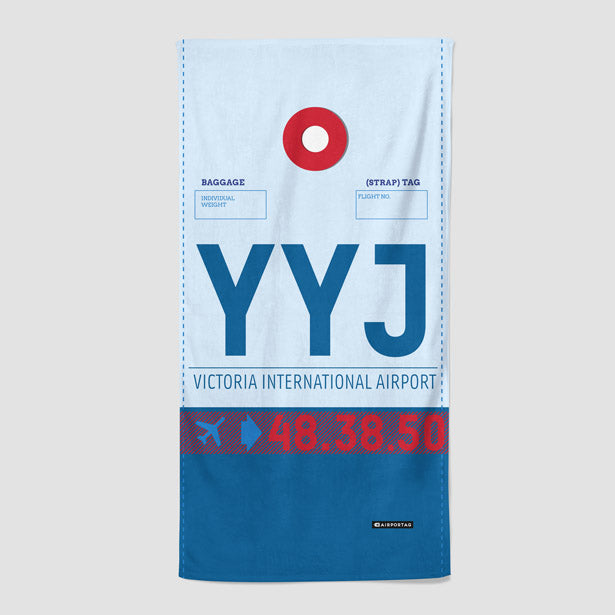 YYJ - Beach Towel - Airportag