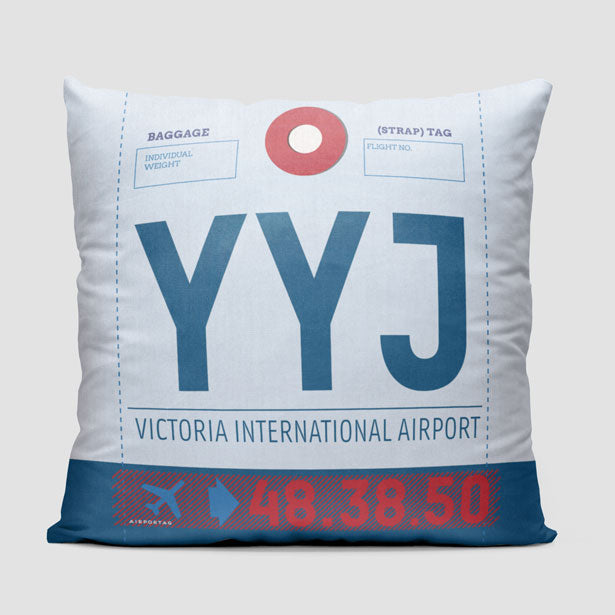 YYJ - Throw Pillow - Airportag