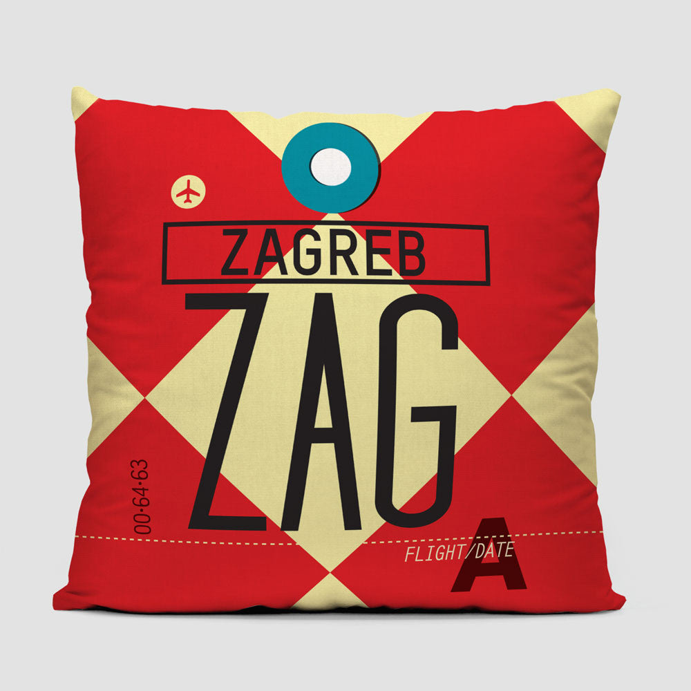 ZAG - Throw Pillow - Airportag