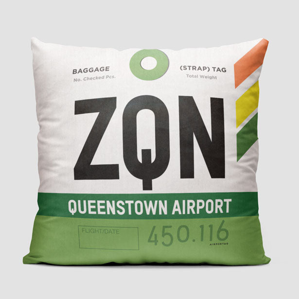 ZQN - Throw Pillow - Airportag