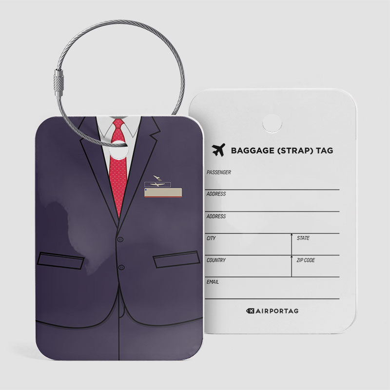 Uniforme masculin de l'équipage de cabine AA - Étiquette de bagage
