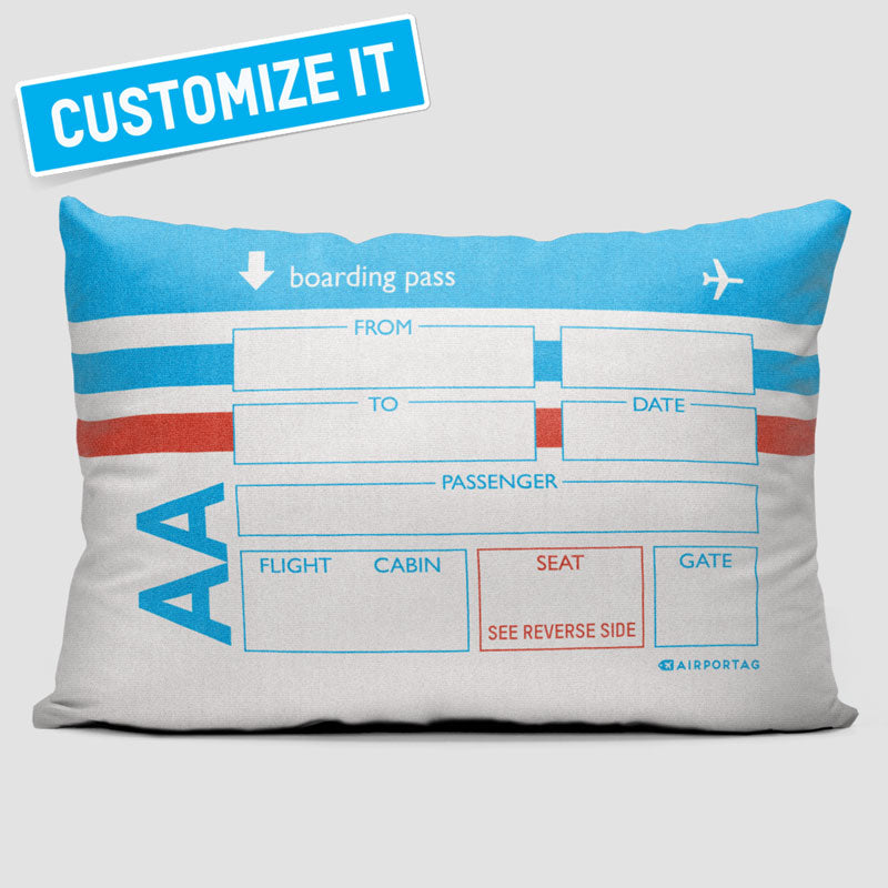 AA Boarding Pass - Throw Pillow