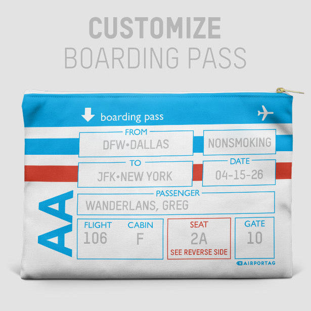 AA Boarding Pass - Pouch Bag - Airportag
