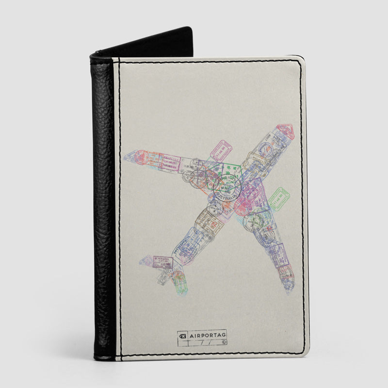 Airplane Stamps - Passport Cover - Airportag