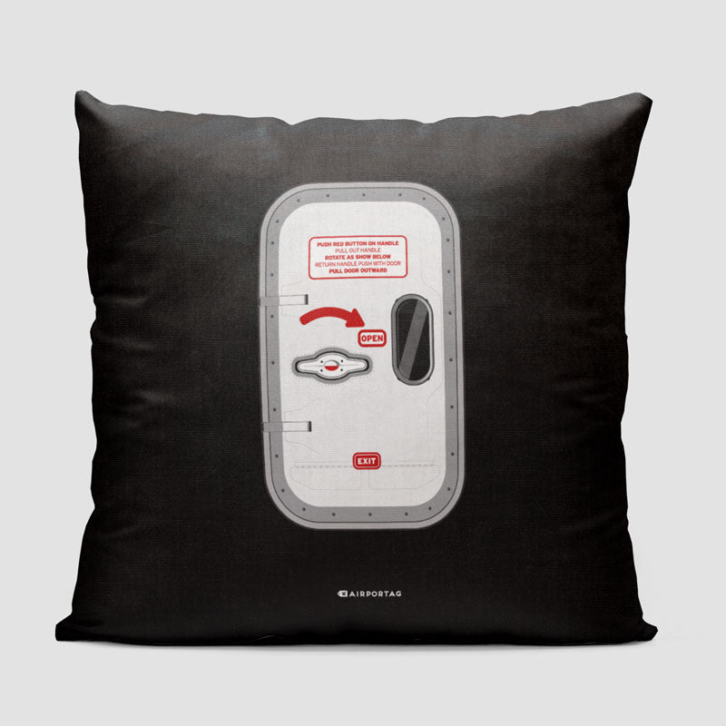 Airplane Door Icon - Throw Pillow