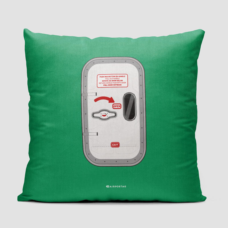 Airplane Door Icon - Throw Pillow