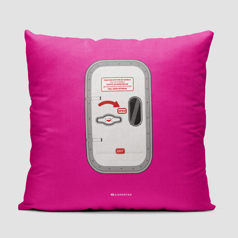 Airplane Door Icon - Throw Pillow