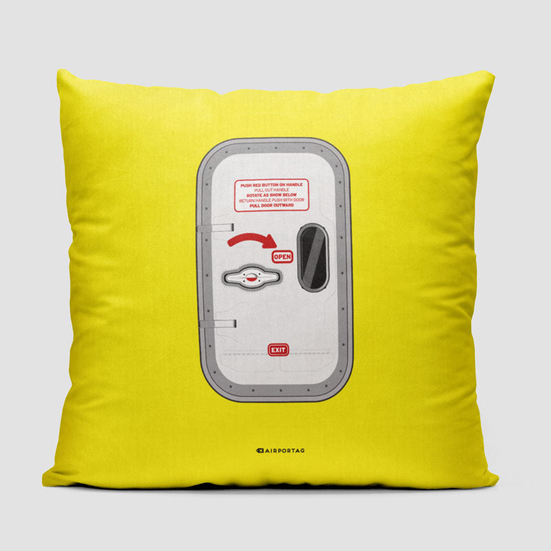 Airplane Door Icon - Throw Pillow