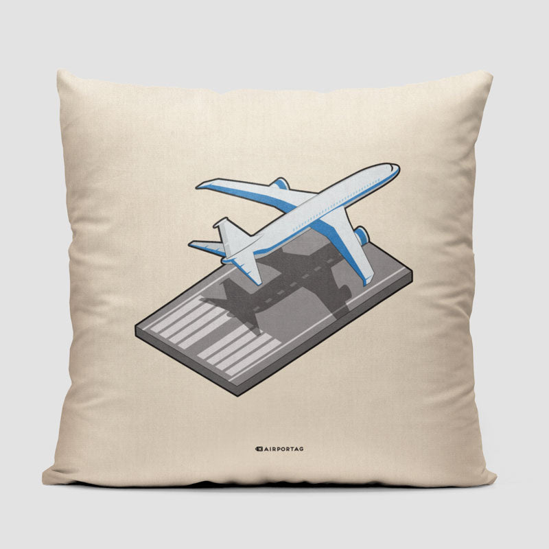 Airplane Runway Isometric - Throw Pillow