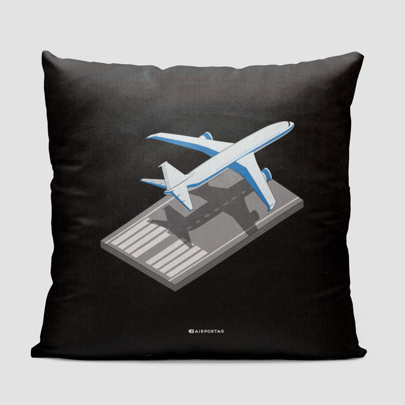 Airplane Runway Isometric - Throw Pillow