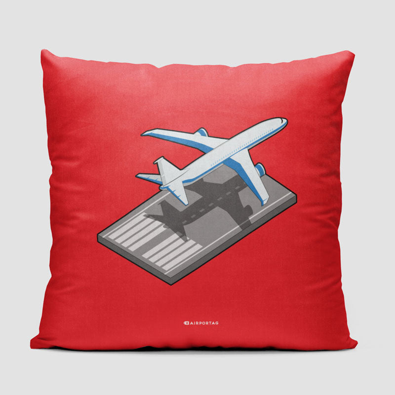 Airplane Runway Isometric - Throw Pillow