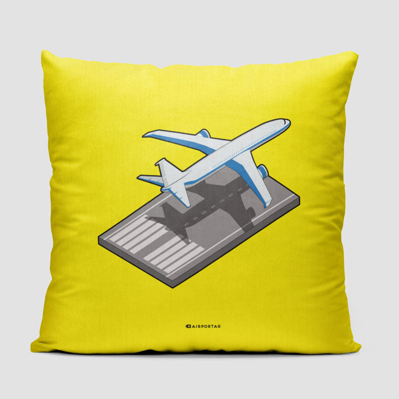 Airplane Runway Isometric - Throw Pillow