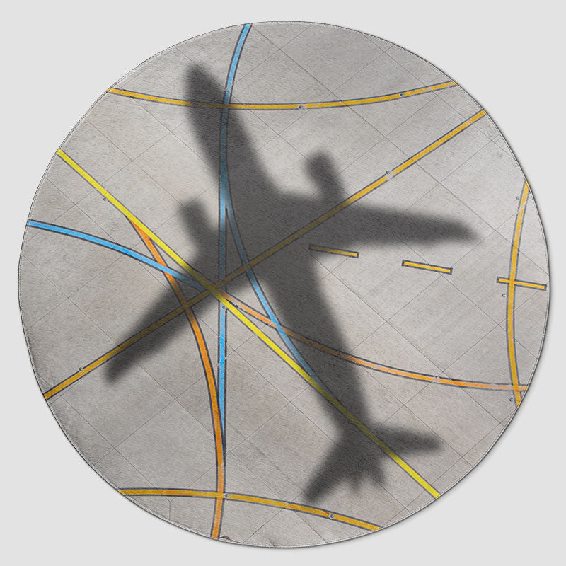 Airplane Shadow - Round Rug