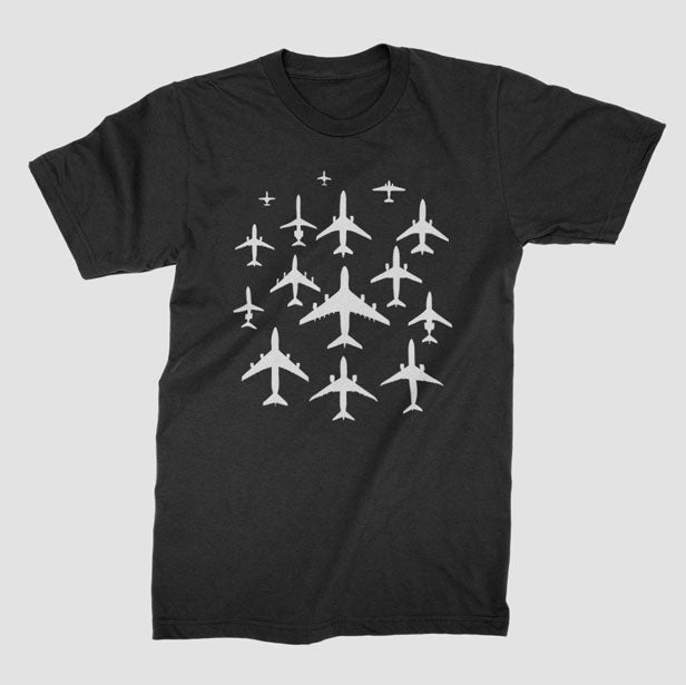 Airplane Silhouettes - T-Shirt airportag.myshopify.com