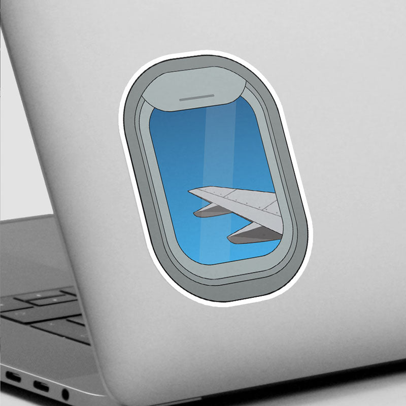 Airplane Window Wing - Sticker